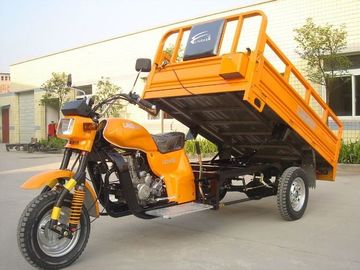 Tipo de cuerpo abierto de China tres del policía motorizado del cargo del triciclo anaranjado del motor 9kw