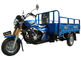 Triciclo azul del cargo del motor 150CC del combustible con la carga redonda 800kg de la linterna