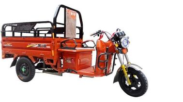 El triciclo eléctrico tres del cargo adulto rueda la naranja del policía motorizado del chino 3 de la motocicleta