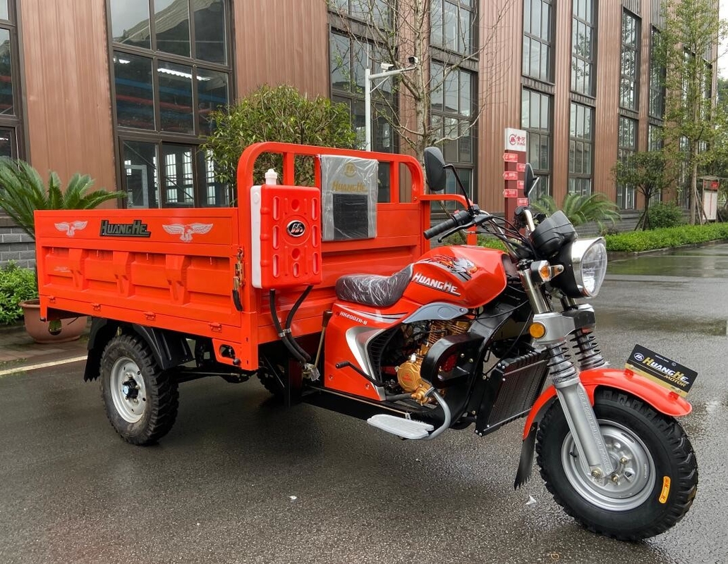 Motocicleta de carga de 3 ruedas de 200CC Motor de 2,0 m Caja de carga Triciclo motorizado para carga de mercancías pesadas