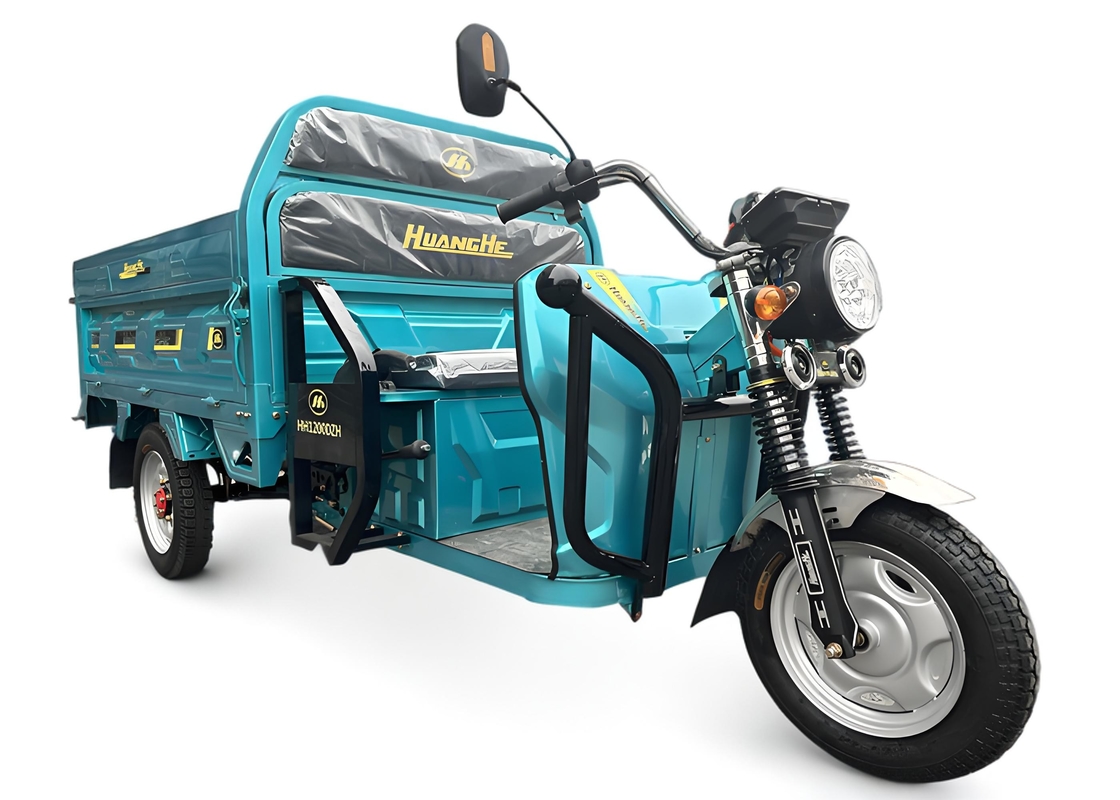 Triciclo eléctrico de carga de 1200W con frenos de tambor delantero / tambor trasero carga nominal 260 KG