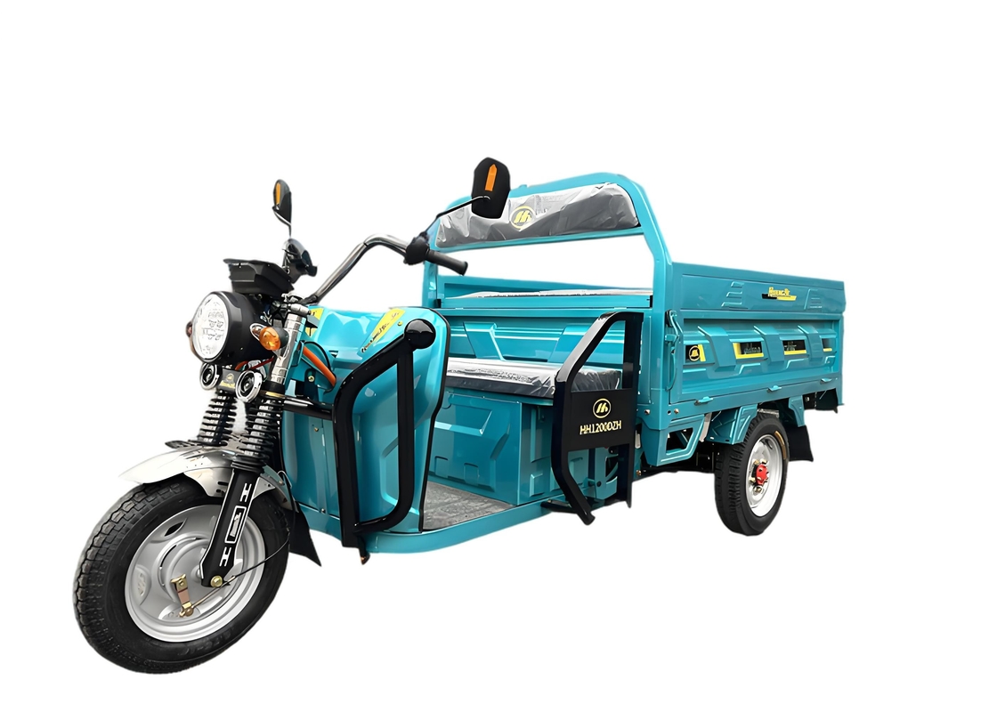 Triciclo eléctrico de carga de 1200W con frenos de tambor delantero / tambor trasero carga nominal 260 KG