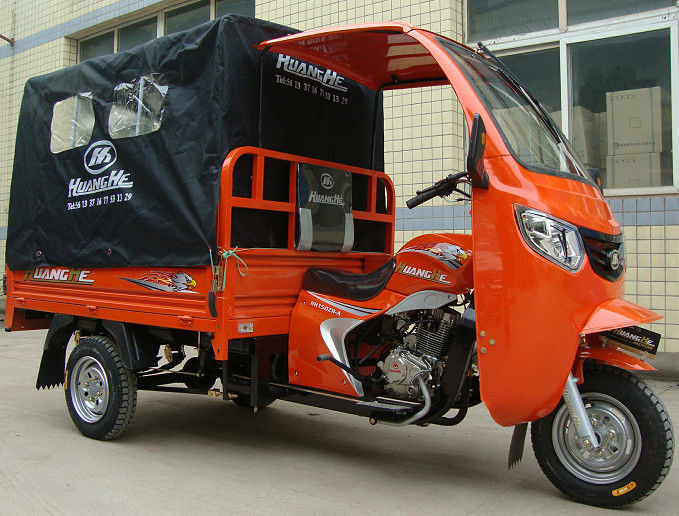 Triciclo del motor del cargo de la cabina 150CC de la gasolina con la cubierta delantera y trasera para el adulto